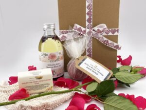 Coffret cadeau massage et relaxation Rose BIO
