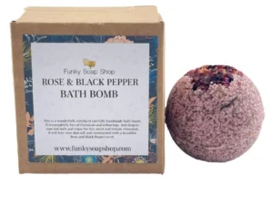 Bombe de bain Bio Rose et poivre noir