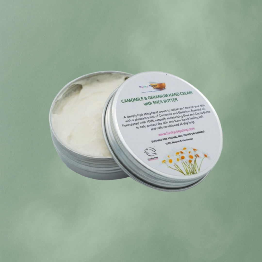 Crème Mains Camomille & Géranium – Hydratation et Douceur 250ml