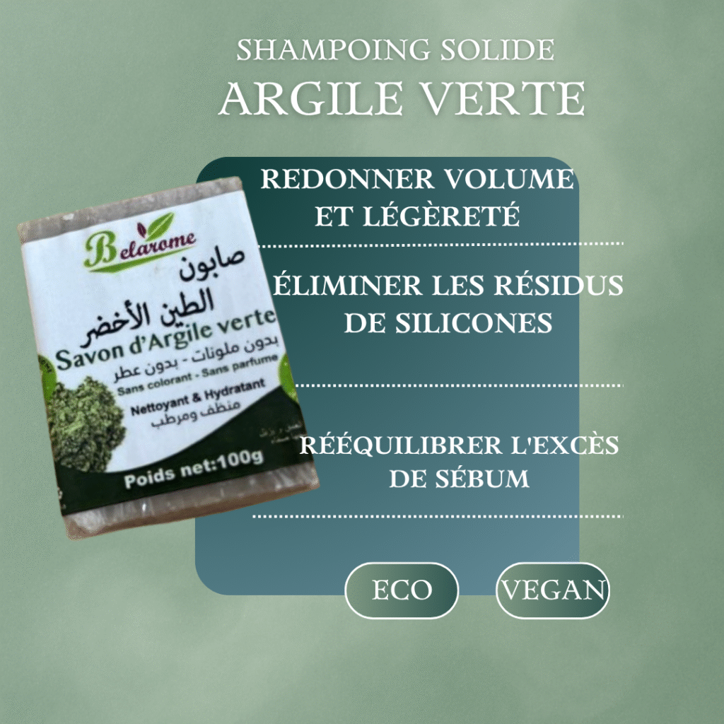 shampoing solide argile verte